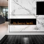 View Indoor Flare Left Corner - Modern Fireplaces
