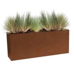 View Modern Elite Corten Steel: Low Rectangle Planter