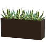 View Modern Elite: Low Rectangle Powder-Coated Aluminum Planter - 6107LR