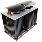 View Classic 32 Aluminum Dual Stream Waste Receptacle
