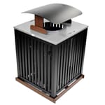 View Classic 32 Aluminum Single Stream Waste Receptacle