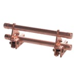 View Snowcap II – 2 Pipe Copper Clamp-to-Seam Snow Fence Bracket 