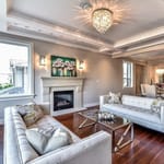 View Mantel: Fransk Light Concrete Fireplace Mantel