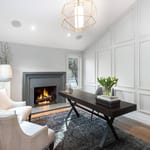 View Mantel: Bowen Three Sided Concrete Fireplace Mantel