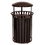 View Streetscape Collection Outdoor Trash Receptacle with Rain Canopy - 37 Gallon