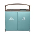 View Ellipse Collection Two-Stream Receptacle with Rain Canopy - 90 Gallon