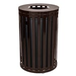 View Streetscape Collection Outdoor Trash Receptacle with Flat Top - 45 Gallon