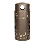 View Nature Collection Leaves Recycling Receptacle - 33 Gallon