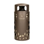 View Nature Collection Leaves Waste Receptacle - 33 Gallon