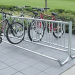 View Bike Rack - 8 Foot Double Side J Frame - Vertical