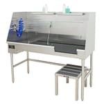 View ADA Stainless Steel Animal Bathtub with Hair Catching Drain System