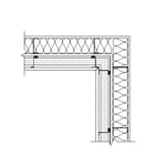 Real Rain Screen™ Siding (Metal Studs): Inside Corner Detail 