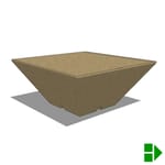 RidgeLine Fire Bowls: Square - 29" D x 13" H