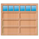 View 2 Long Panels 3 Lite Square Top