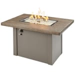 View Driftwood Havenwood Rectangular Gas Fire Pit Table with Grey Base