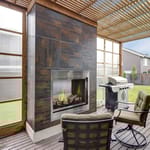 View 38" Ventless See Through - DIVINE Series (H38SVO) Residential Outdoor Gas Fireplace 