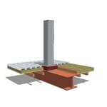 Armatherm™ Thermal Break Pad: Steel Post To Rafter/Beam Connection (Via Stub)