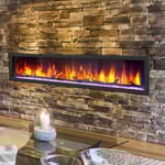 View Cascade Series - Flush-mount, Smart Linear Electric Fireplace (DY-BTX82)