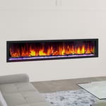View Cascade Series - Flush-mount, Smart Linear Electric Fireplace (DY-BTX74)