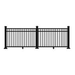 View Picket with Mid Rail: Post-To-Post Top Rail