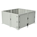 View Louvered Dumpster Enclosure