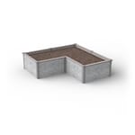 View 8'X8' L-Shaped Raised Garden Bed Kit Available in 1 ft & 2 ft Heights