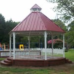 View Oxford – Hexagon, High Pitched, Hip Roof Gazebo, Cupola Included