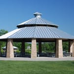 View Clerestory Pavilion – Twelve Sided, Two Tiered Pavilion, Hip Roof