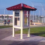 View Kiosk – Three Sided, Single or Three Column Display Shelter