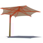 View Cantilever Hexagon Umbrella