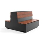 View Kingston Double Backed Planter Bench