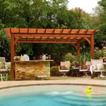 View Traditional Wood Pergola