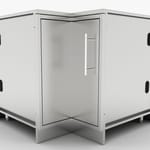 View 12” X 12” Corner Cabinet w/ Swivel Door & 3 Shelves (SBC12SLS)