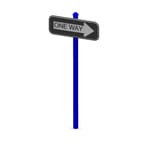 View One Way Sign
