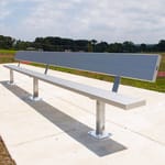 View Semi-Permanent Team Bench with Backrest 