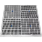 View 24xxx: 24" Square Frame with Four 12" Square Flat Grate Anti-Entrapment Suction Outlet Covers