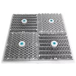 View WAV24xxx: 24" Square Frame with Four 12" Square Wave Anti-Entrapment Suction Outlet Covers