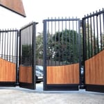 View Bi-Folding Trackless Security Gate 