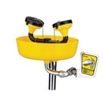 View Supply Pipe Mount Eye/Facewash Yello-Bowl®, 8.0 gpm ABS Facewash Heads [01035401]