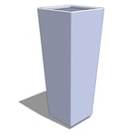 View Aluminum Tall, Tapered Planter - 30" - 42" High