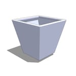 View Aluminum Square Tapered Planter - 16" - 24" High