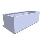 View Aluminum Wide Rectangular Planter - 30" Wide