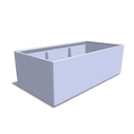 View Aluminum Wide Rectangular Planter - 36" Wide