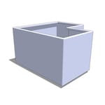 View Aluminum Corner Planter - 12" - 24" High