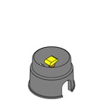 Valves - HQ-44-XXX-RC - HQ Quick Coupling Valve w/ 1 Inch Inlet, 2-Piece Body & Yellow Rubber Cover