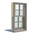 400 Series: Vinyl Clad - Tilt-Wash Double-Hung Windows - Elevation