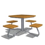 MTB-1100-00011 Picnic Table (MLPT1100B-W)