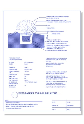 Weed Barrier For Shrub Planting