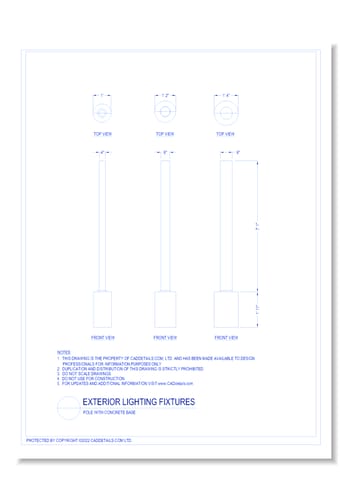 Exterior Lighting Fixtures - Pole W/ Concrete Base