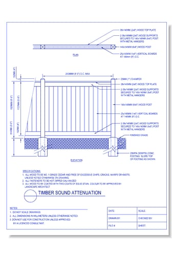 Timber Sound Attenuation Fence